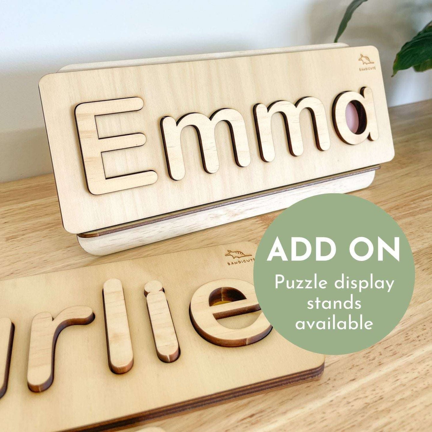Wooden Name Puzzle Stand